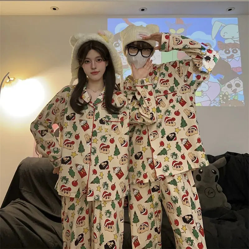 Shin-Chan Matching Couple Long Sleeve Pajama Set