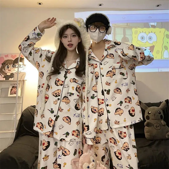 Shin-Chan Matching Couple Long Sleeve Pajama Set