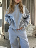 Oversized Fleece Warm Hoodie Set (2 pieces)